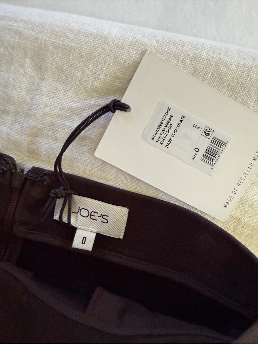 Joe's Jeans Tavi Vegan Dark Brown Suede Maxi Skirt - Picture 3 of 6